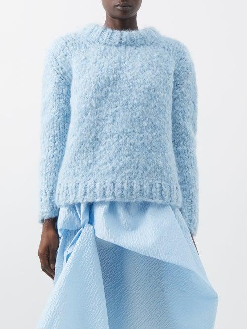 Cecilie Bahnsen - Haya Hand-knitted Sweater - Womens - Blue