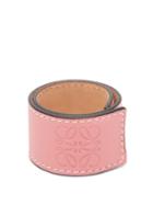 Matchesfashion.com Loewe - Anagram-debossed Leather Slap Bracelet - Womens - Pink