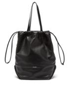Matchesfashion.com Saint Laurent - Harlem Drawstring Leather Tote Bag - Womens - Black