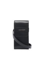Matchesfashion.com Alexander Mcqueen - Foiled-logo Leather Pouch - Mens - Black