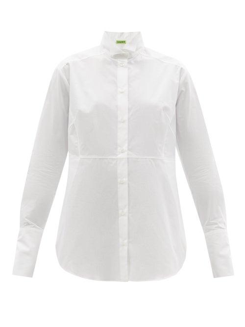 Matchesfashion.com Gauge81 - Veria Wingtip-collar Organic-cotton Shirt Dress - Womens - White