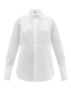 Matchesfashion.com Gauge81 - Veria Wingtip-collar Organic-cotton Shirt Dress - Womens - White