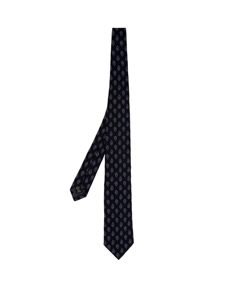Ermenegildo Zegna Paisley-embroidered Silk Tie