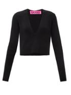 Gauge81 - Kold Plunge-neck Ribbed-wool Sweater - Womens - Black