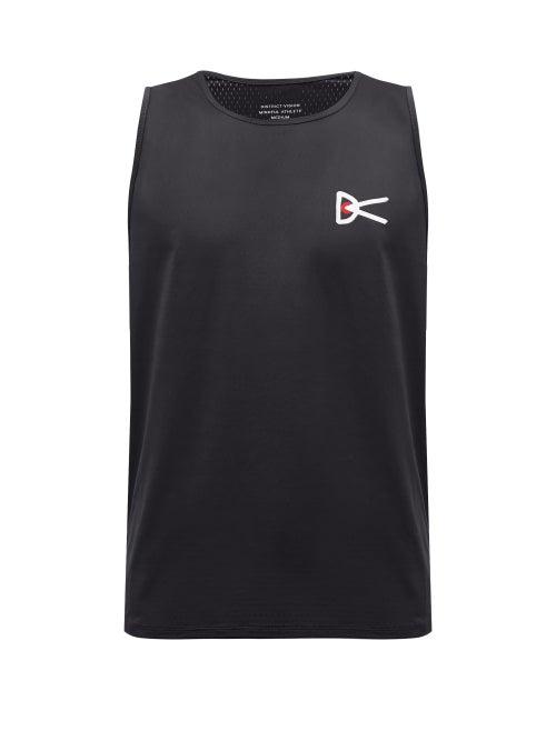 District Vision - Air Wear Logo-print Perforated-jersey Tank Top - Mens - Black