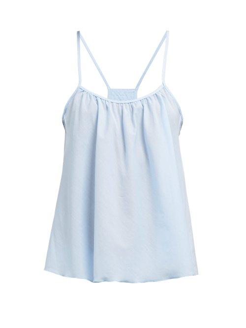 Matchesfashion.com Loup Charmant - Scoop Neck Organic Cotton Tank Top - Womens - Blue