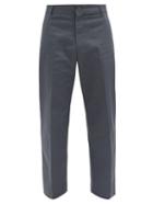 Matchesfashion.com Noon Goons - Club Straight-leg Cotton-twill Trousers - Mens - Charcoal