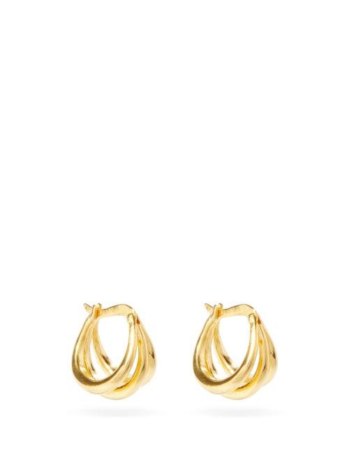 Matchesfashion.com Sophie Buhai - Francois 18kt Gold-vermeil Triple Hoops - Womens - Yellow Gold