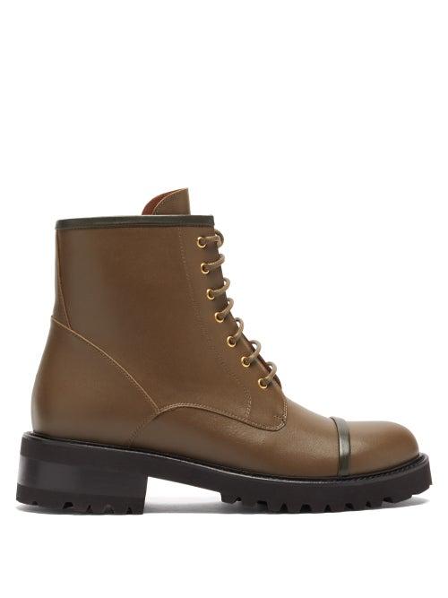 Matchesfashion.com Malone Souliers - Bryce Leather Combat Boots - Womens - Khaki