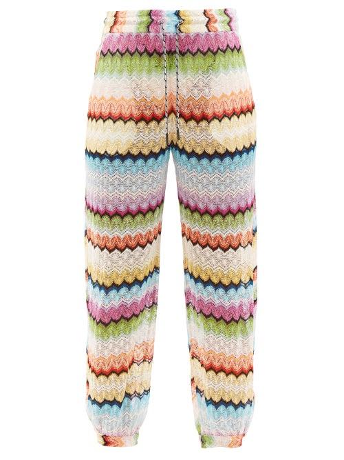 Missoni - Zigzag Crochet-knit Trousers - Womens - Multi
