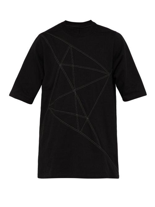 Matchesfashion.com Rick Owens - Ricamata Cotton T Shirt - Mens - Black White