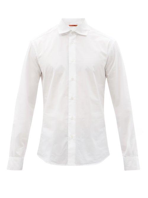 Mens Rtw Barena Venezia - Peromo Cotton-poplin Shirt - Mens - White