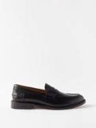 Vinnys - Townee Leather Penny Loafers - Mens - Black