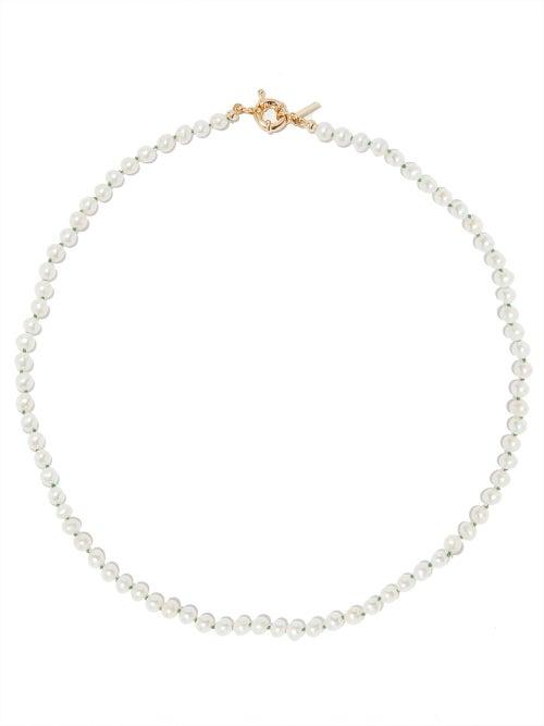 Liou - Bastian 14kt Gold-filled And Pearl Necklace - Mens - White
