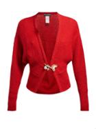 Matchesfashion.com Dolce & Gabbana - Safety Pin Wool Blend Cardigan - Womens - Red