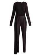 Matchesfashion.com Gabriela Hearst - Ephesus Pleated Silk Crepe De Chine Jumpsuit - Womens - Black