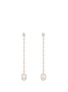 Saint Laurent Crystal-embellished Drop Clip-on Earrings