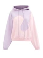 Erl - Waved Cotton-blend Jersey Hooded Sweatshirt - Womens - Pink Multi