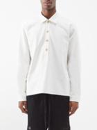 Commas - Half-button Cotton-ramie Blend Shirt - Mens - White