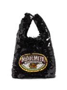 Matchesfashion.com Anya Hindmarch - Marmite Sequinned Recycled-satin Tote Bag - Womens - Black Multi