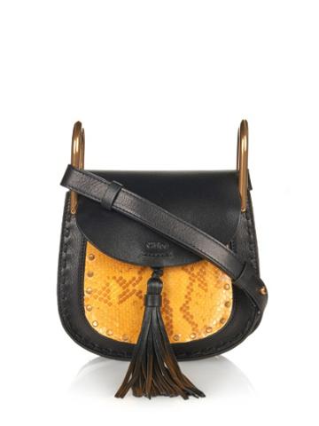 Chloé Hudson Mini Leather And Python Cross-body Bag