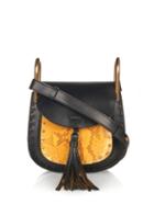 Chloé Hudson Mini Leather And Python Cross-body Bag