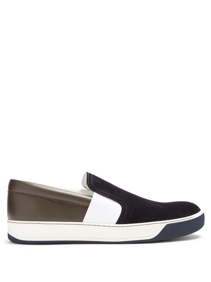 Lanvin Suede And Leather Trainers