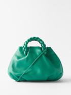 Hereu - Bombon Braided-handle Leather Cross-body Bag - Womens - Green