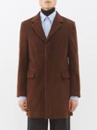 The Row - Antuan Single-breasted Cotton-corduroy Overcoat - Mens - Dark Brown