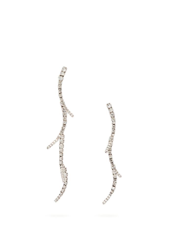 Ryan Storer Crystal-embellished Mismatched Branch Earrings