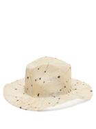 Matchesfashion.com Reinhard Plank Hats - Norma Embroidered-sisal Hat - Womens - White Multi