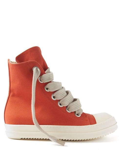Rick Owens Drkshdw - Scarpe High-top Denim Trainers - Mens - Orange White