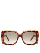 Matchesfashion.com Celine Eyewear - Oversized Tortoiseshell Effect Acetate Sunglasses - Womens - Tortoiseshell