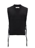 Craig Green - Laced Wool Sleeveless Sweater - Mens - Black