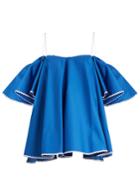 Anna October Off-the-shoulder Cotton-poplin Top