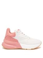 Matchesfashion.com Alexander Mcqueen - Raised Sole Low Top Leather Trainers - Womens - Pink White