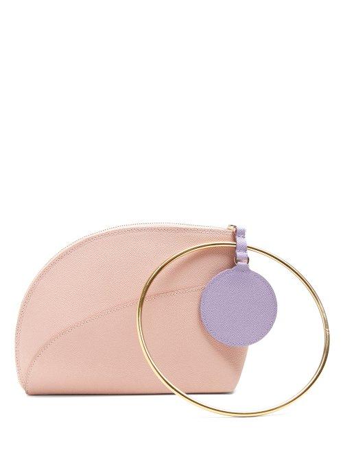 Matchesfashion.com Roksanda - Eartha Dot Bi Colour Leather Clutch - Womens - Pink Multi