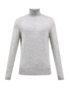 Raey - Mercerised Merino Wool Roll-neck Sweater - Mens - Light Grey