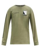 Matchesfashion.com The North Face - Steep Tech-logo Cotton-jersey Long-sleeved T-shirt - Mens - Green