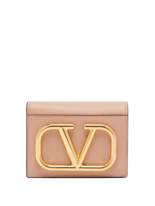Matchesfashion.com Valentino - Go Logo Leather Wallet - Womens - Nude