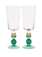 Matchesfashion.com Reflections Copenhagen - Set Of Two Mayfair Crystal Glasses - Clear Multi
