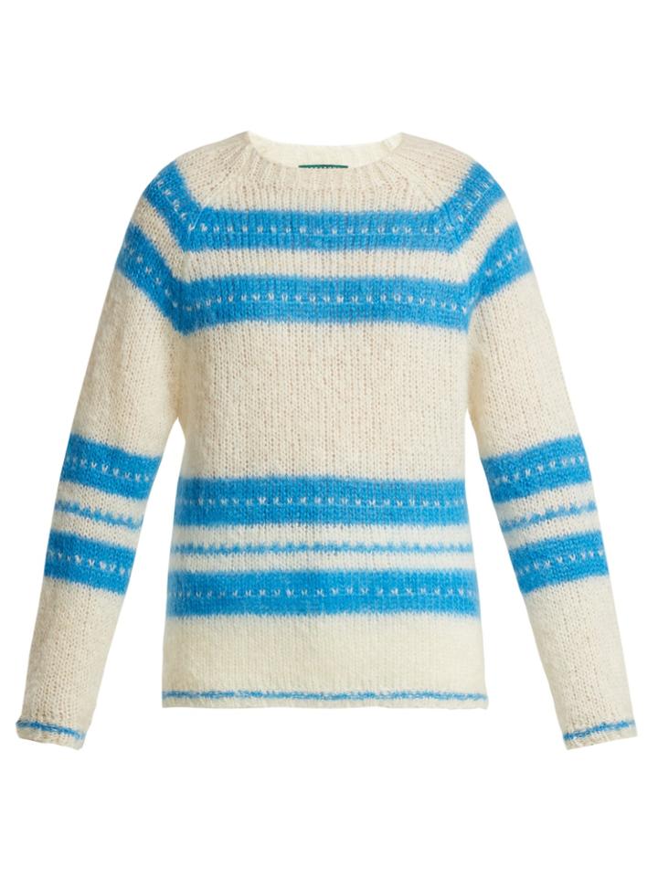 Alexachung Striped Mohair-blend Sweater