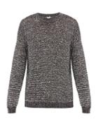Matchesfashion.com Loewe - Tape-knitted Mlange Sweater - Mens - Black White