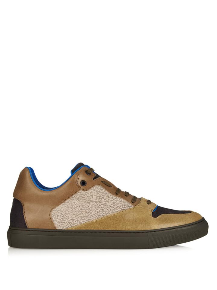 Balenciaga Low-top Cracked-leather Trainers