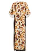 Matchesfashion.com Ellery - Magnificent 8 Floral Print Cut Out Cady Dress - Womens - Yellow Multi