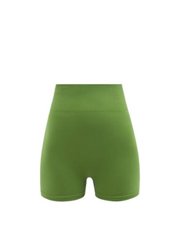 Vaara - Seana High-rise Jersey Shorts - Womens - Green