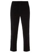 Cefinn - Tatum Cotton-velvet Slim-leg Trousers - Womens - Black