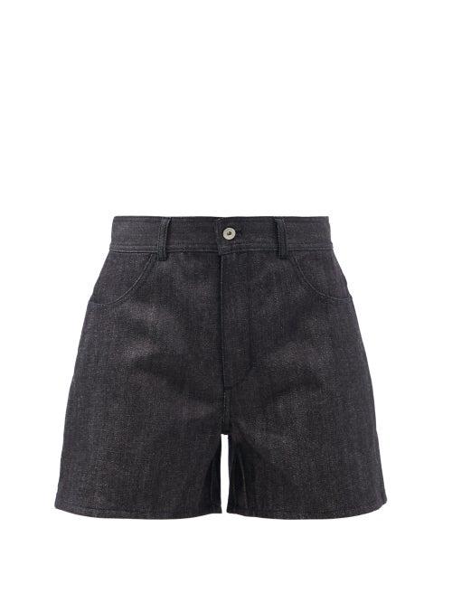 Matchesfashion.com Jil Sander - Wide-leg Selvedge-denim Shorts - Womens - Navy