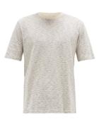 Matchesfashion.com Folk - Striped Cotton-jersey T-shirt - Mens - Cream Navy