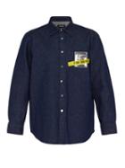 Matchesfashion.com Raf Simons - Tape Patch Denim Shirt - Mens - Navy